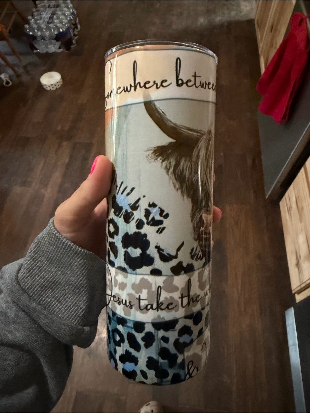 Highland cow tumbler